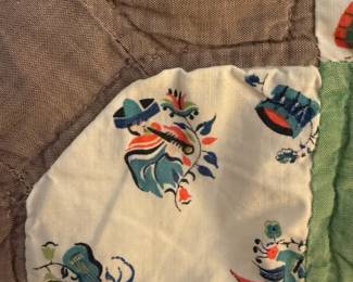 How darling is this fabric in the quilt?