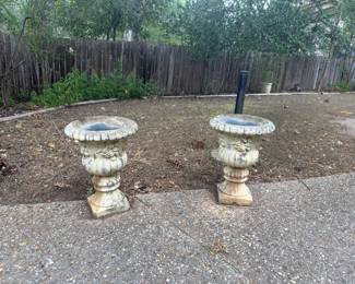 Heavy Concrete Planters - bring your muscles