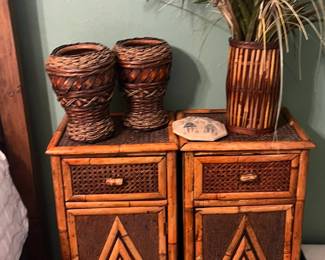 Rattan tables and such