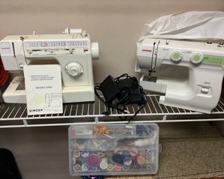Not 1 but 2 sewing machine and enough thread for sew a lifetime of clothes