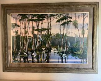 Framed Old Florida scene