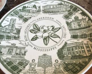 Green and white historical sites in Mississippi plate 