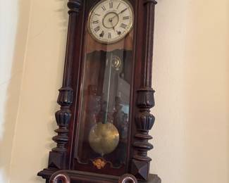 German wall clock in original case in working order 