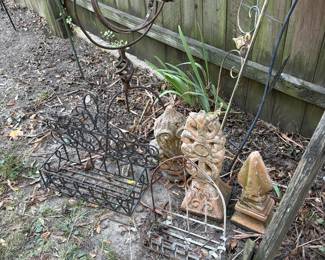 Miscellaneous yard items and vintage decorations all priced separately 