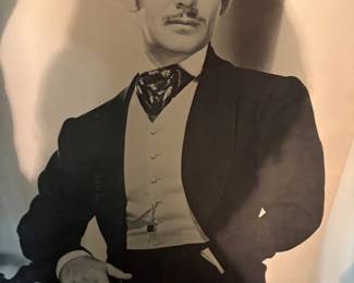 Contemporary black and white print of Clark Gable 