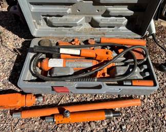 Lot #4 Hydraulic Body Repair Porto-Power Kit Orange Steel Auto Frame Straightener Set