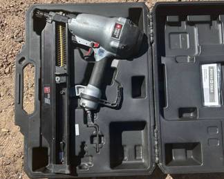 Lot #9 Porter Cable 21 Degree Round Head Framing Nailer Pneumatic Nail Gun with Case