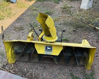 Lot #46 John Deere 49 Two-Stage Snow Blower Front-Mount Attachment Garden Tractor SN M00049X505359