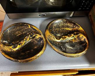 STANGL POTTERY ASH TRAYS.