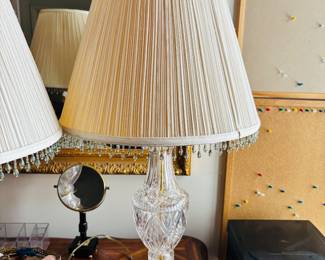 Pair of Crystal Lamps