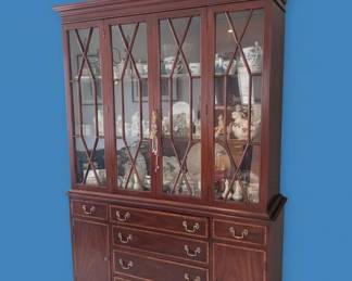 Henkel Harris Mahogany ChippendaleStyle China Cabinet second image