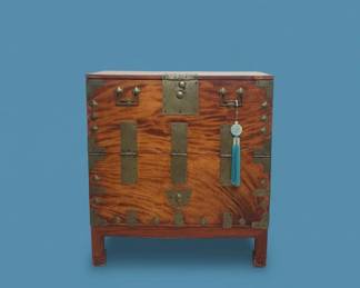 Korean Elm and Brass Wedding Chest Bandaji second image