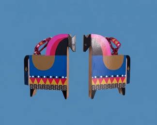 Japanese Yawatauma Wooden Horse Ornaments second image
