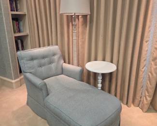 Upholstered tufted chaise lounge