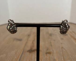 John Hardy Sterling Silver Pierced Earrings
