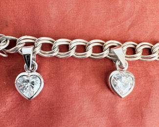 Italian Sterling Silver/CZ Bracelet
