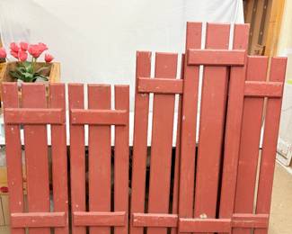 Wooden Picket Fence Sections