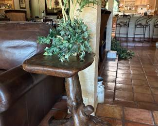 Wood side table