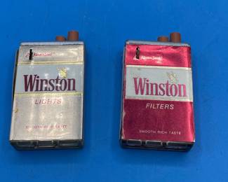 Vintage Winston Cigarette Pack Style Butane Lighters (Lights & Filters)