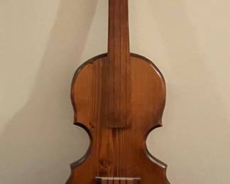 Vintage Wooden Violin Wall Pocket