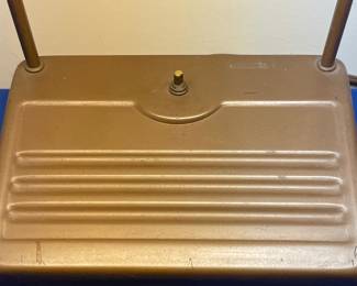 Vintage Mid-Century Industrial Banker's Desk Lamp with Ribbed Base