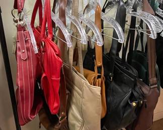 Assorted Vintage and Contemporary Handbags, including a Trussardi Satchel