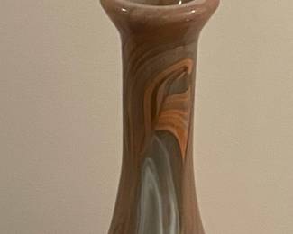 Vintage Swirl Art Glass Vase - Murano Style