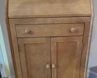 Small Secretary Desk with Cabinet Base