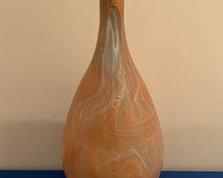 Vintage Swirl Art Glass Vase - Murano Style