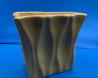Yellow Wavy Vase