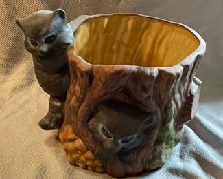 Woodland Surprises Raccoon Planter by Franklin Mint