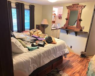 Antique Wood Framed Mirror
