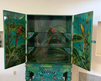 Tropical Armoire Inside