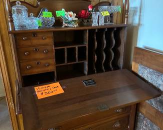 Beautiful Desk/Cabinet Hard Wood Display