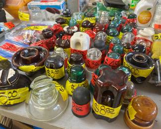 Glass Insulators of all type 50 years old or so