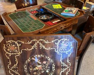 Gambling/Game Table with all type of games. Beautiful Table and 4 Chairs