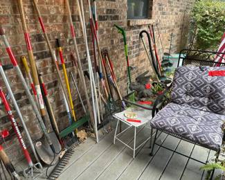 Yard Tools, Metal Chair with Cushion, metal Table