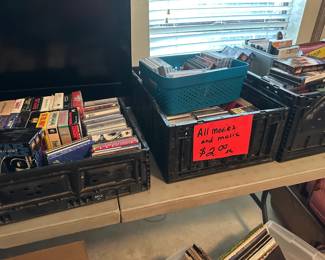 Tapes, Records, CDs, DVDs, VHS