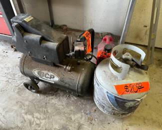 Air Compressor, Gas Tank