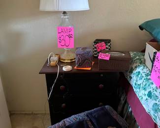 Side Table, Lamp