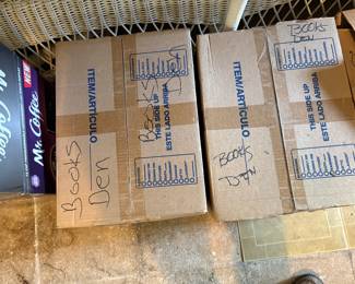 Surprise boxes!!  Maybe books? Maybe a reused box with amazing treasures in it. :-)