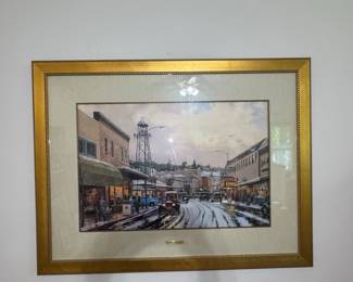 Thomas Kinkade "Main Street Matinee" Lithograph Print