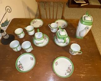 Vintage Art Deco Floral Ceramic Tea Set