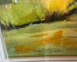 H. Ortquist Watercolor Landscape Painting