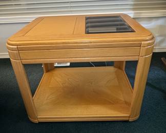 Lane Furniture 'Rhythm' Collection Waterfall End Table with Glass Top
