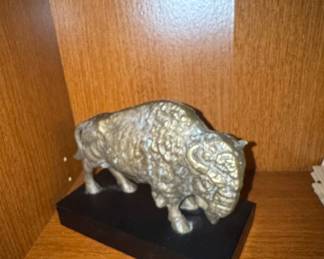 Bronze American Buffalo Sculpture by Carl Kauba