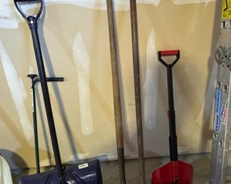 Assorted Garden and Snow Tools Lot