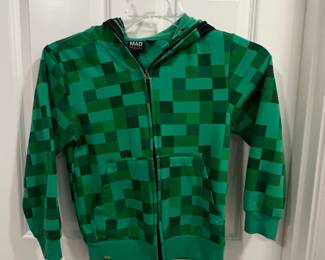 Mad Engine Minecraft Creeper Zip-Up Hoodie with Mask