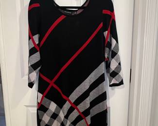 Nina Leonard Knit Plaid Dress