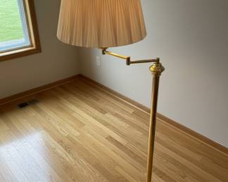 Stiffel Brass Swing-Arm Floor Lamp